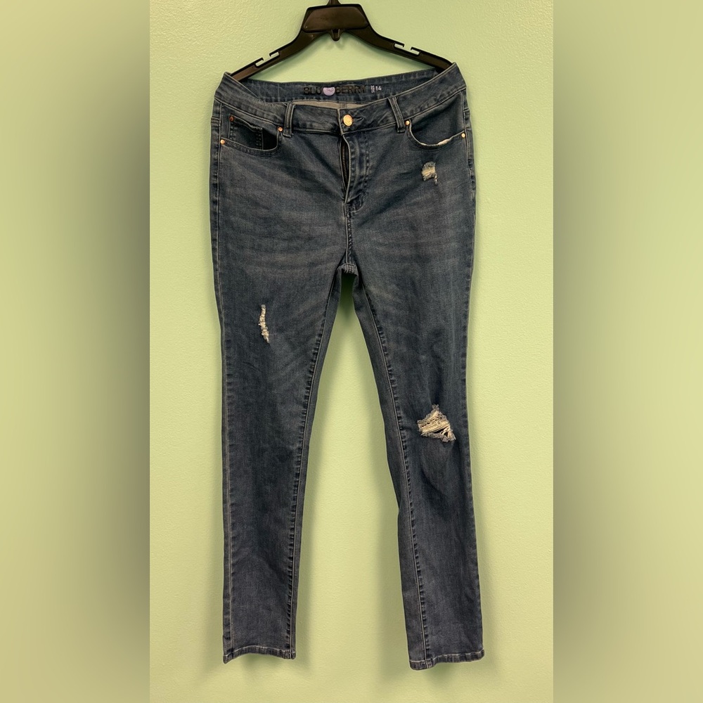 NEW! BLU-BERRY Plus Size 14Women's Jeans NWOT Vintage!! Slimcurve Technology b2